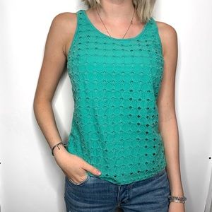 Turquoise textured tanktop